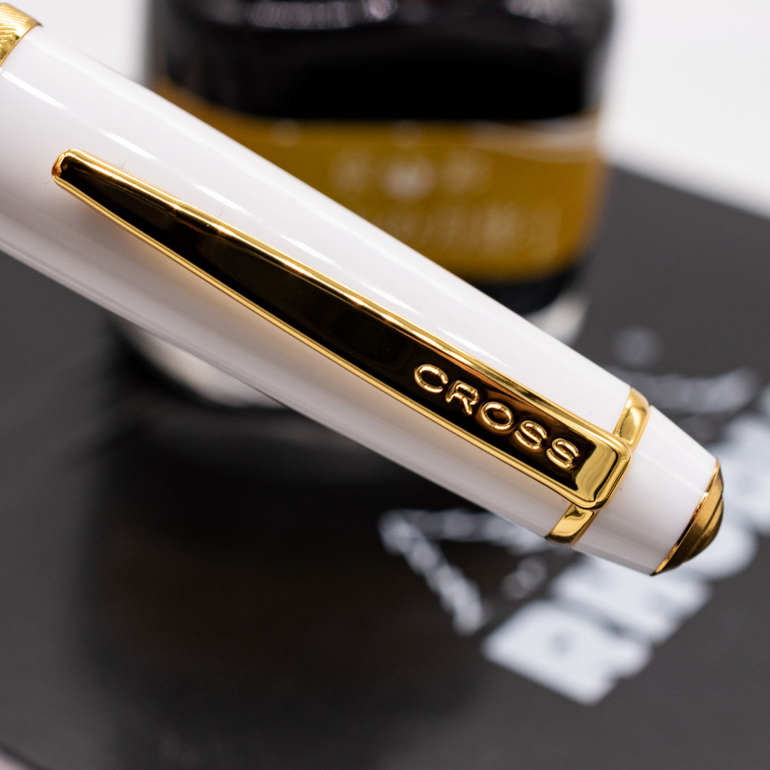 Cross Bailey Lights Fountain Pen - White & Gold – Truphae