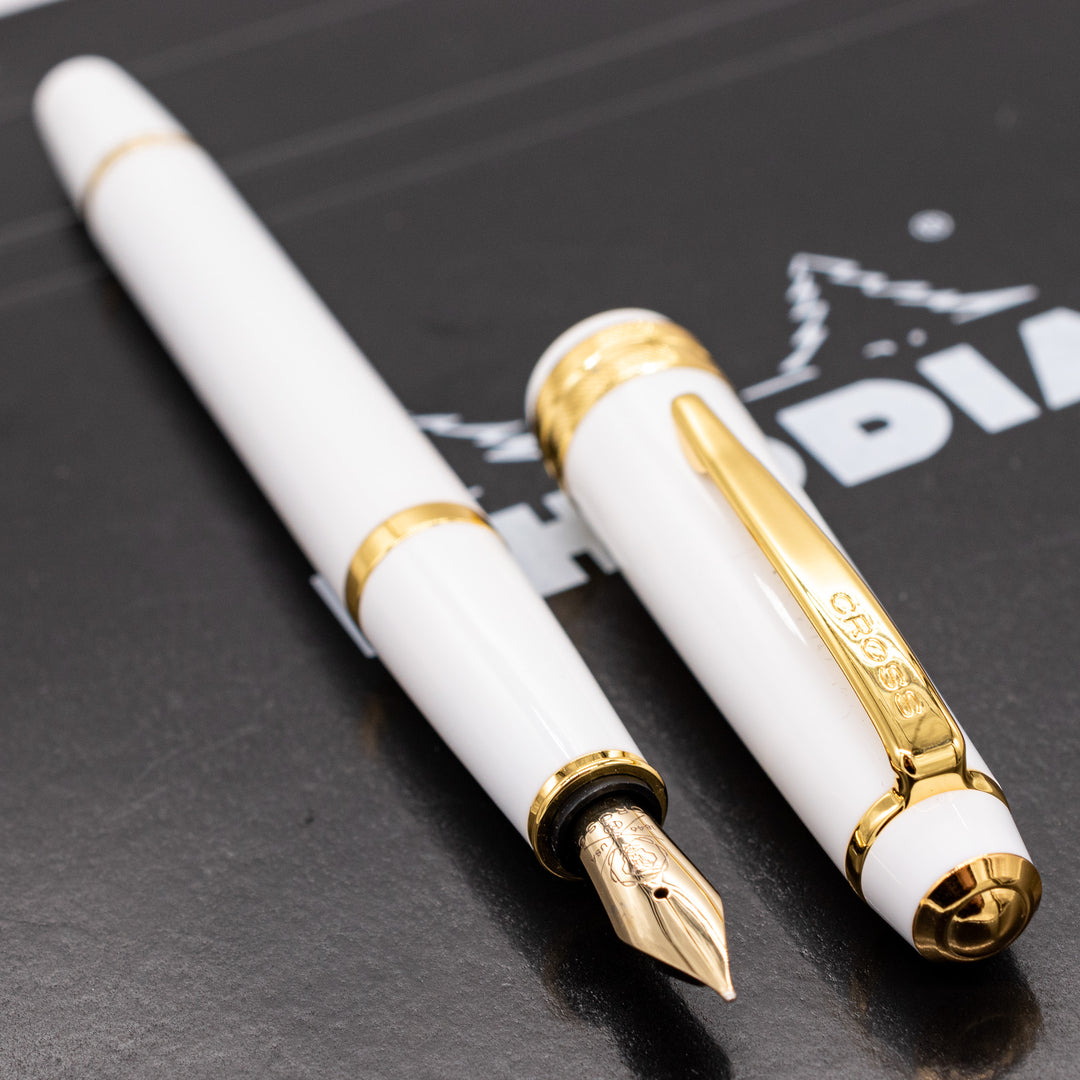 Cross Bailey Lights Fountain Pen - White & Gold – Truphae