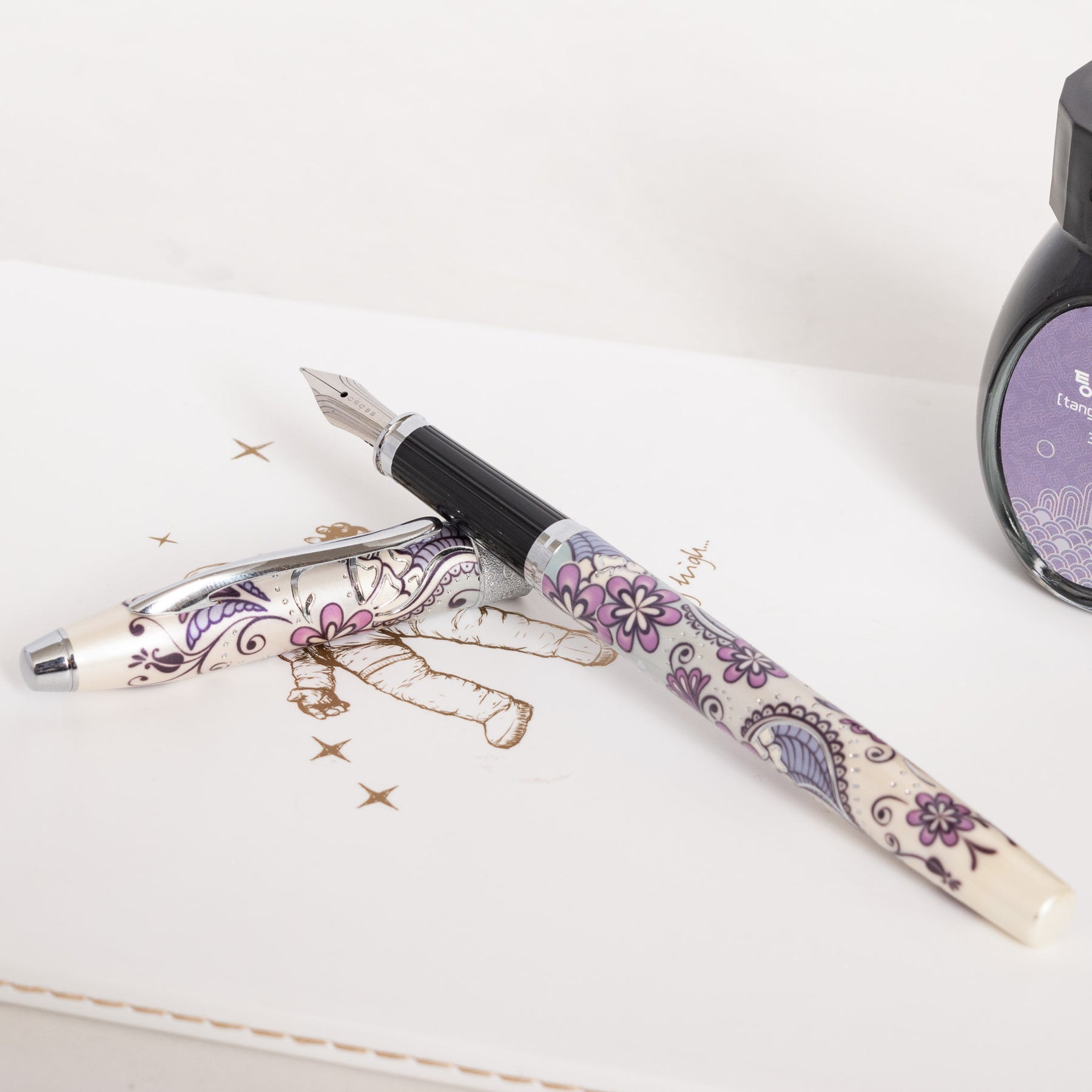 Cross Century II Botanica Purple Orchid Fountain Pen   Preowned