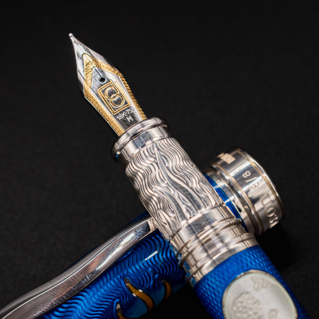 David Oscarson Celestial Fountain Pen - Sky Blue | 18k Nib – Truphae