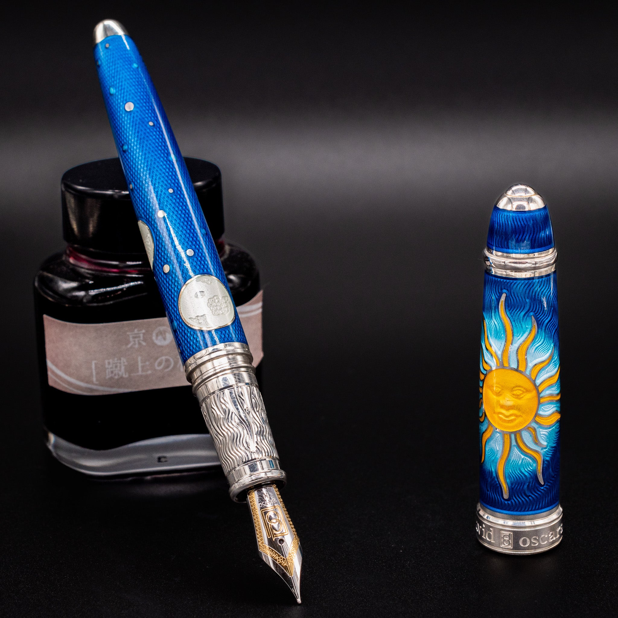 David Oscarson Celestial Fountain Pen - Sky Blue | 18k Nib – Truphae
