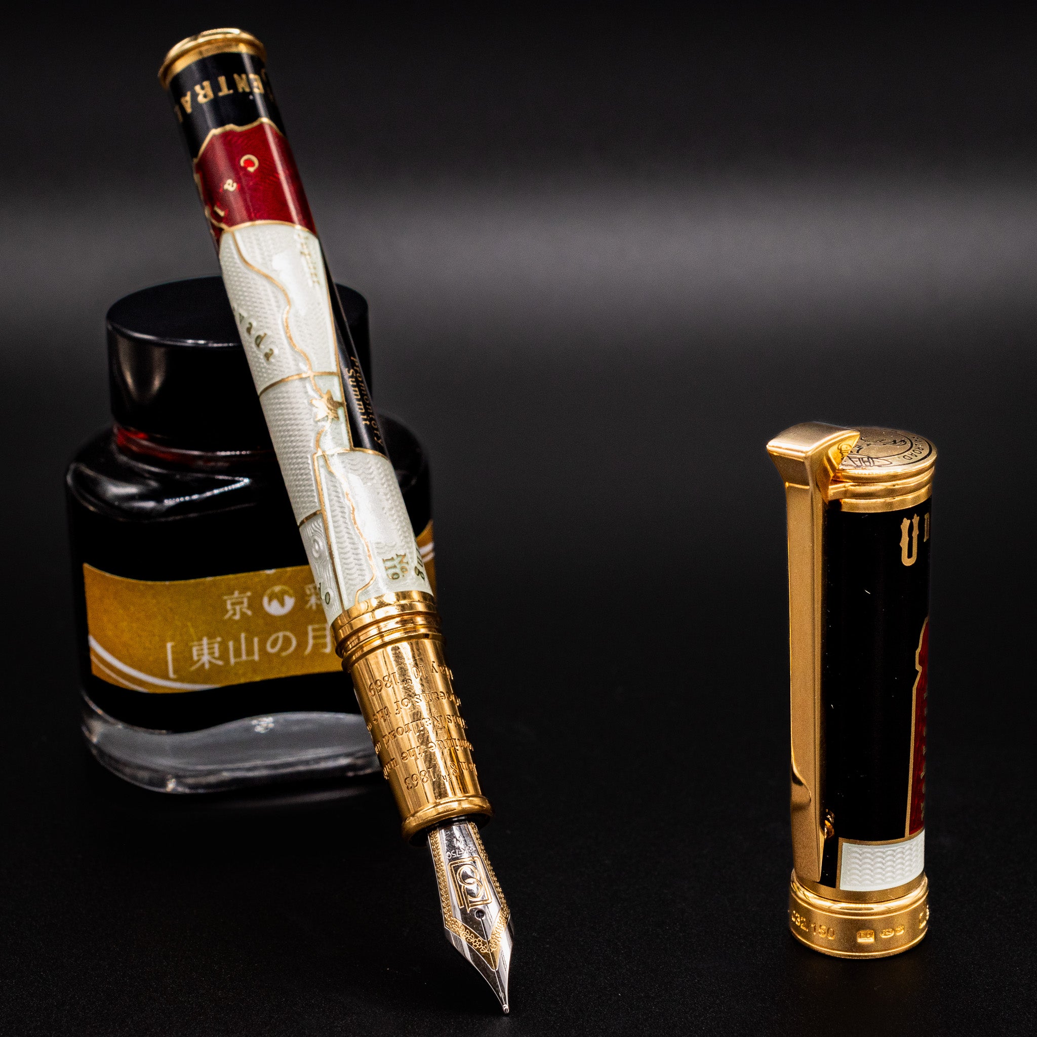David Oscarson Golden Spike Ruby Red Fountain Pen 18k – Truphae