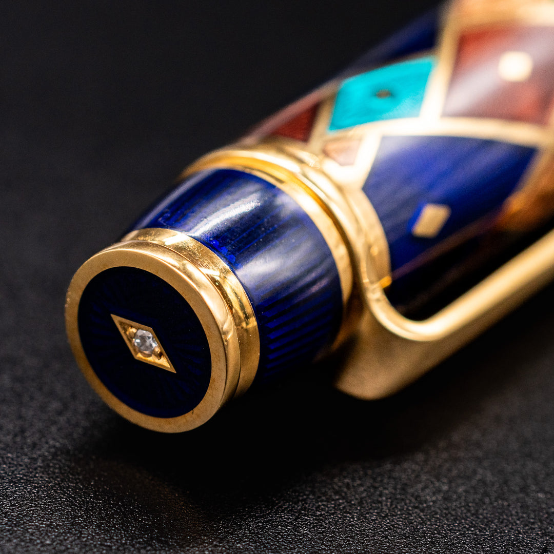 David Oscarson Harlequin Fountain Pen - Purple  Truphae