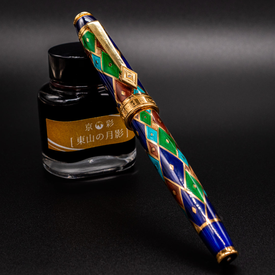 David Oscarson Harlequin Fountain Pen - Purple  Truphae