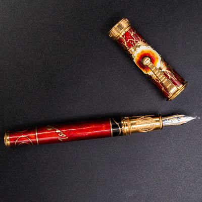 David Oscarson Nikola Tesla Fountain Pen - Ruby Red rare