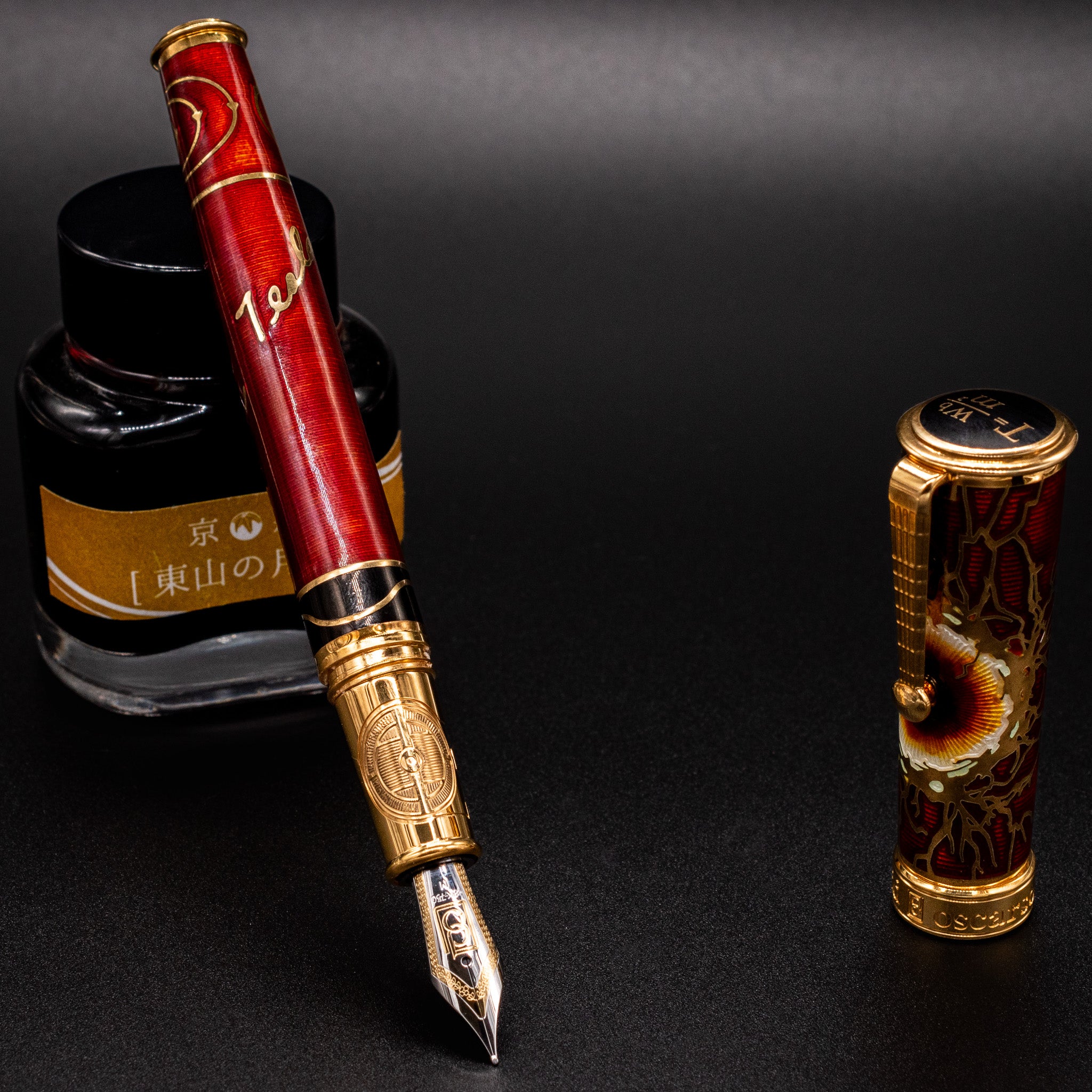 David Oscarson Nikola Tesla Fountain Pen - Ruby Red – Truphae