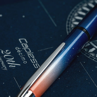 Pilot Vanishing Point Decimo limited edition body colors with blue to coral gradient