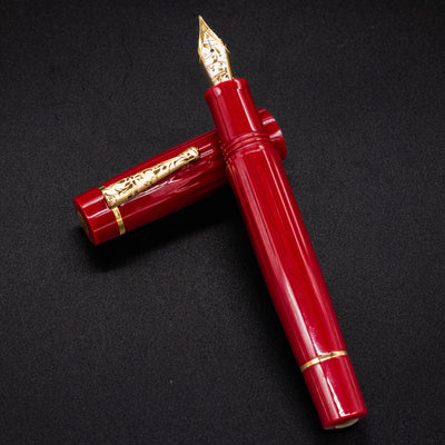Delta Bio+16 Corallo Fountain Pen - Stainless Steel Nib red