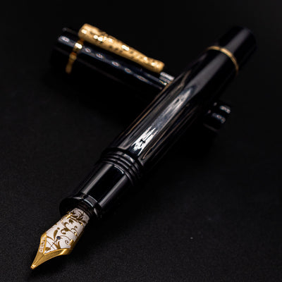 Delta Bio+16 Nera Fountain Pen - Stainless Steel Nib uncapped