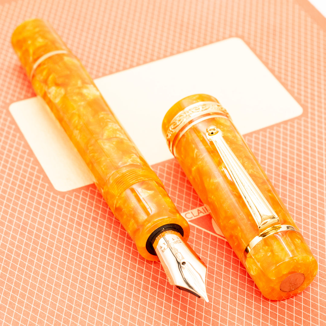 Delta DV Oversize Fountain Pen - Oro | 14k Gold Nib – Truphae
