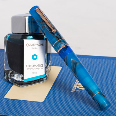 Delta Duna Blue Oasis Fountain Pen capped