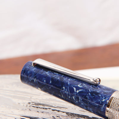 Delta Lapis Blue Celluloid Fountain Pen Clip