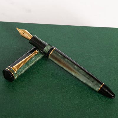 Delta Write Balance Green Fountain Pen Gold Trim