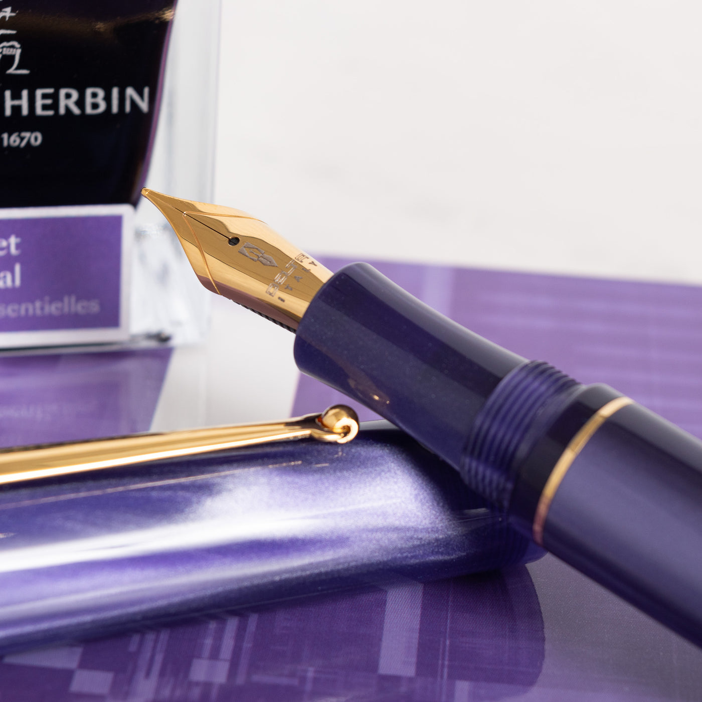 Delta Write Balance Purple Fountain Pen nib
