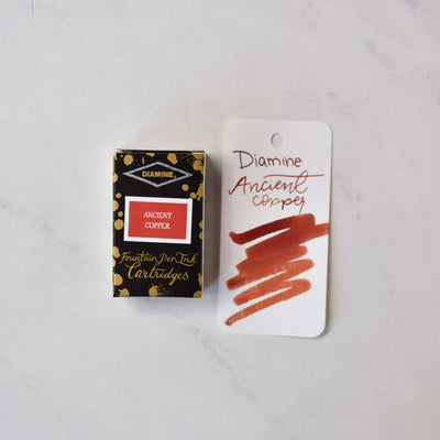 Diamine Ancient Copper Ink Cartridges - Pack of 18