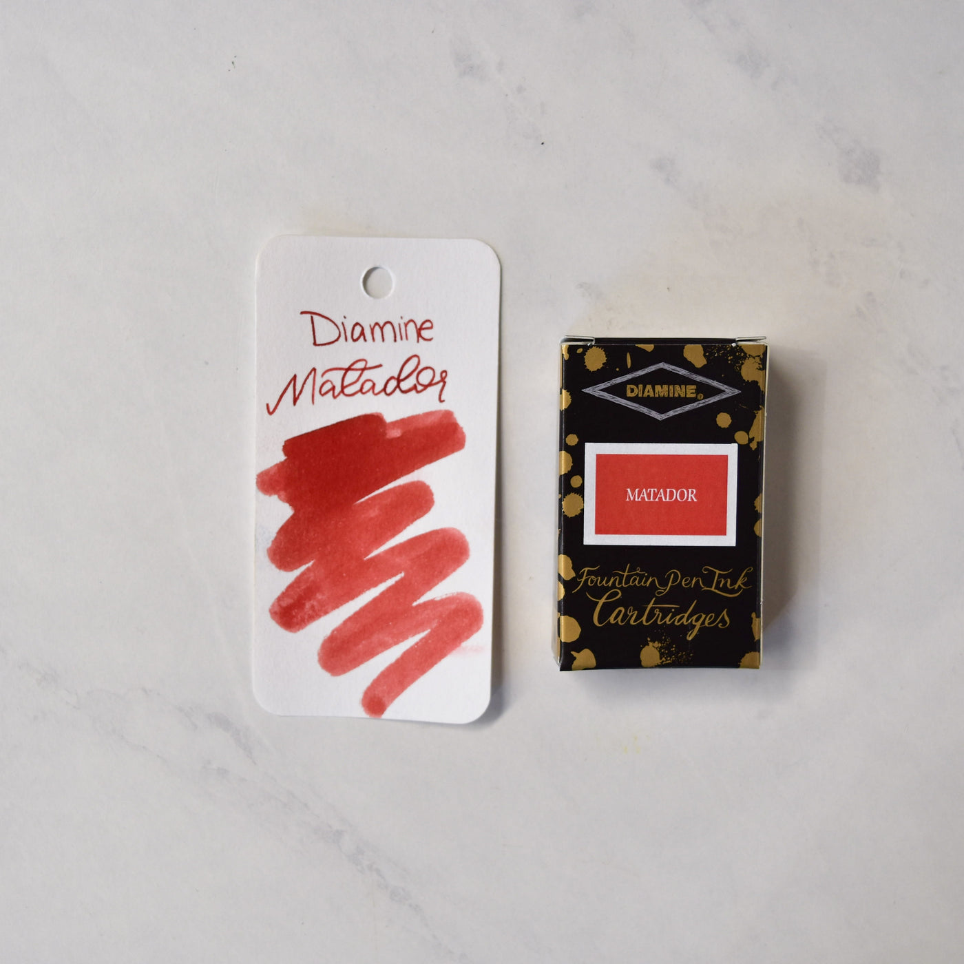 Diamine Matador Red Ink Cartridges - Pack of 18