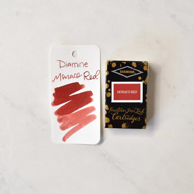 Diamine Monaco Red Ink Cartridges - Pack of 18