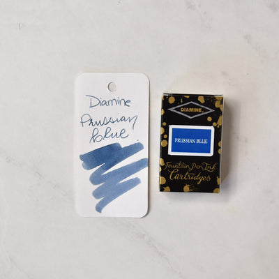 Diamine Prussian Blue Ink Cartridges - Pack of 18