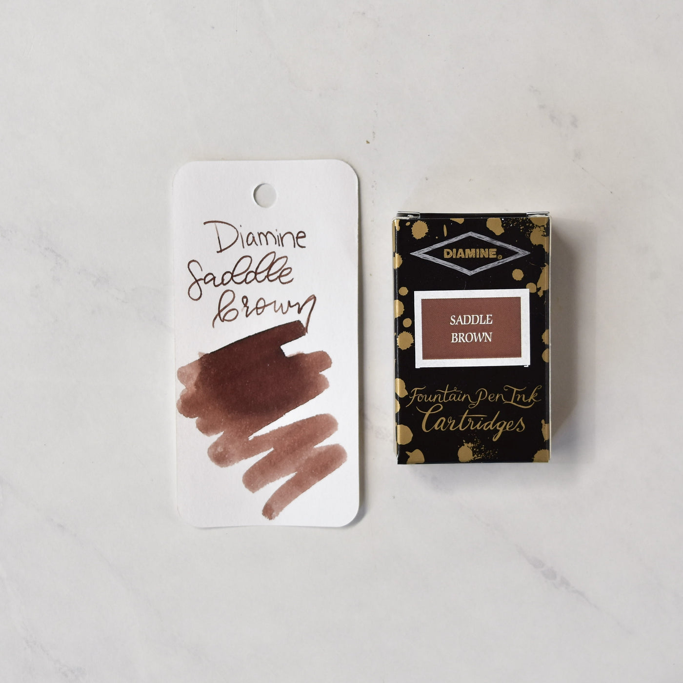 Diamine Saddle Brown Ink Cartridges - Pack of 18