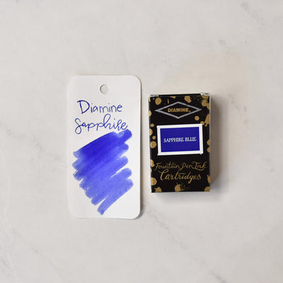 Diamine Sapphire Blue Ink Cartridges - Pack of 18