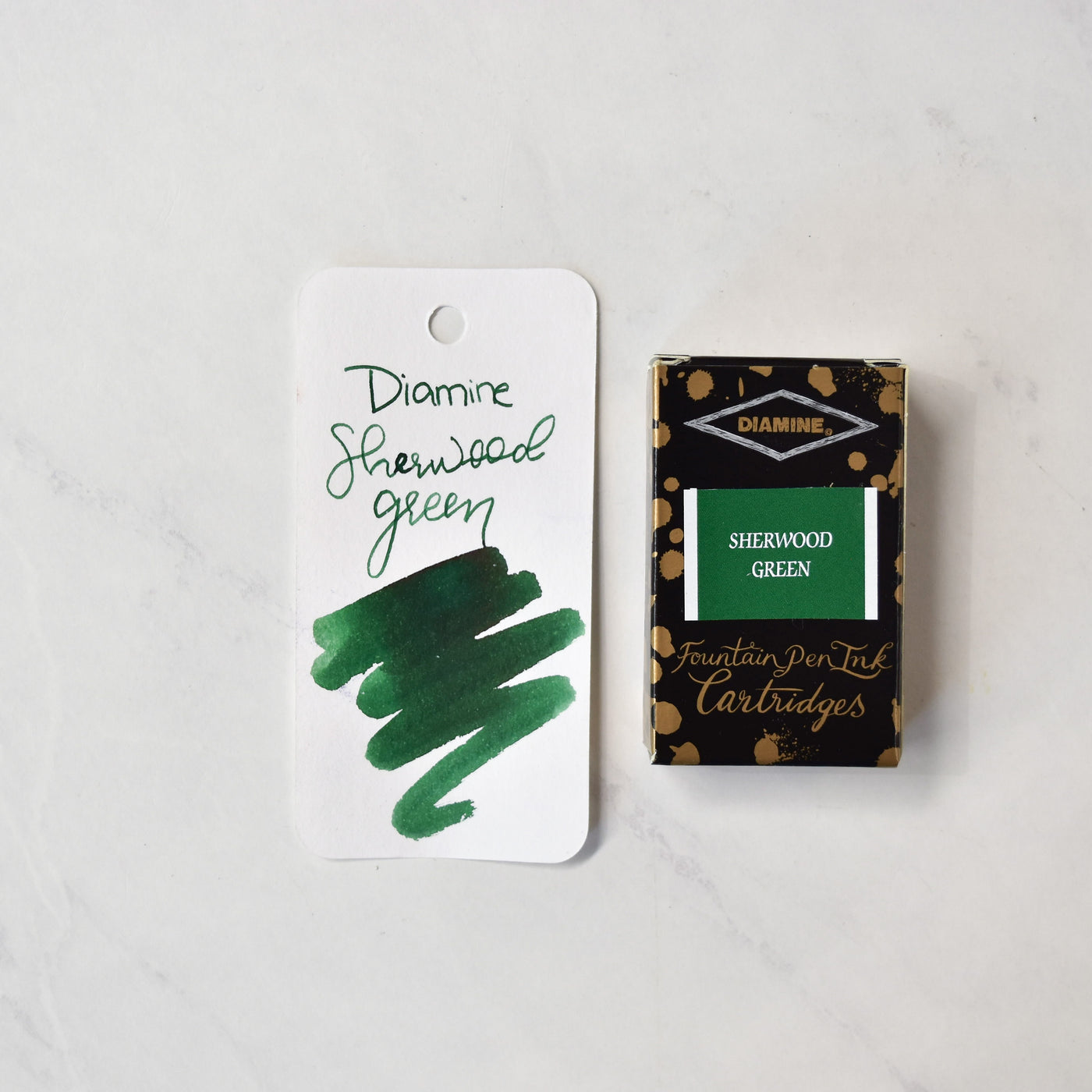Diamine Sherwood Green Ink Cartridges - Pack of 18