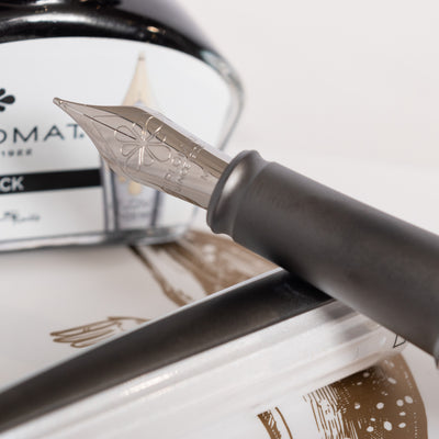 Diplomat Aero Lacquered White Fountain Pen stainless steel nib