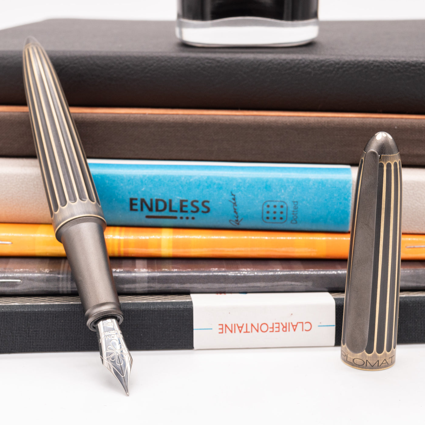 Diplomat Aero Oxyd Brass Stripes Fountain Pen