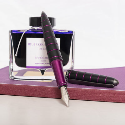 Diplomat Elox Purple Fountain Pen Uncapped