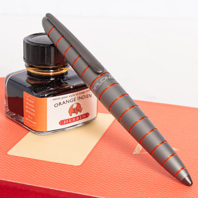 Diplomat Elox Ring Fountain Pen - Grey & Orange
