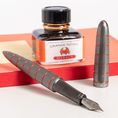 Diplomat Elox Ring Fountain Pen - Grey & Orange