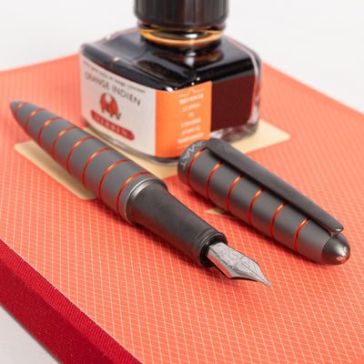Diplomat Elox Ring Fountain Pen - Grey & Orange