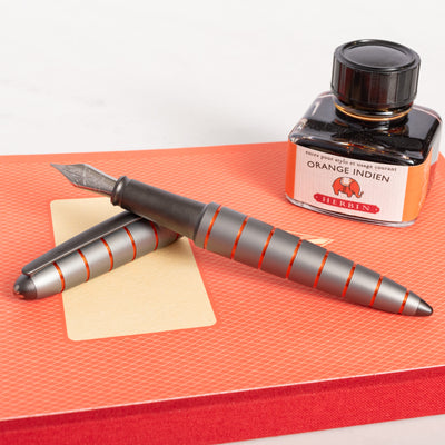 Diplomat Elox Ring Grey & Orange Fountain Pen