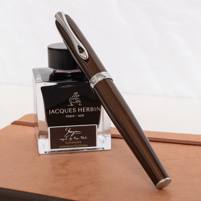 Diplomat Excellence A2 Marrakesh Brown & Chrome Fountain Pen Capped