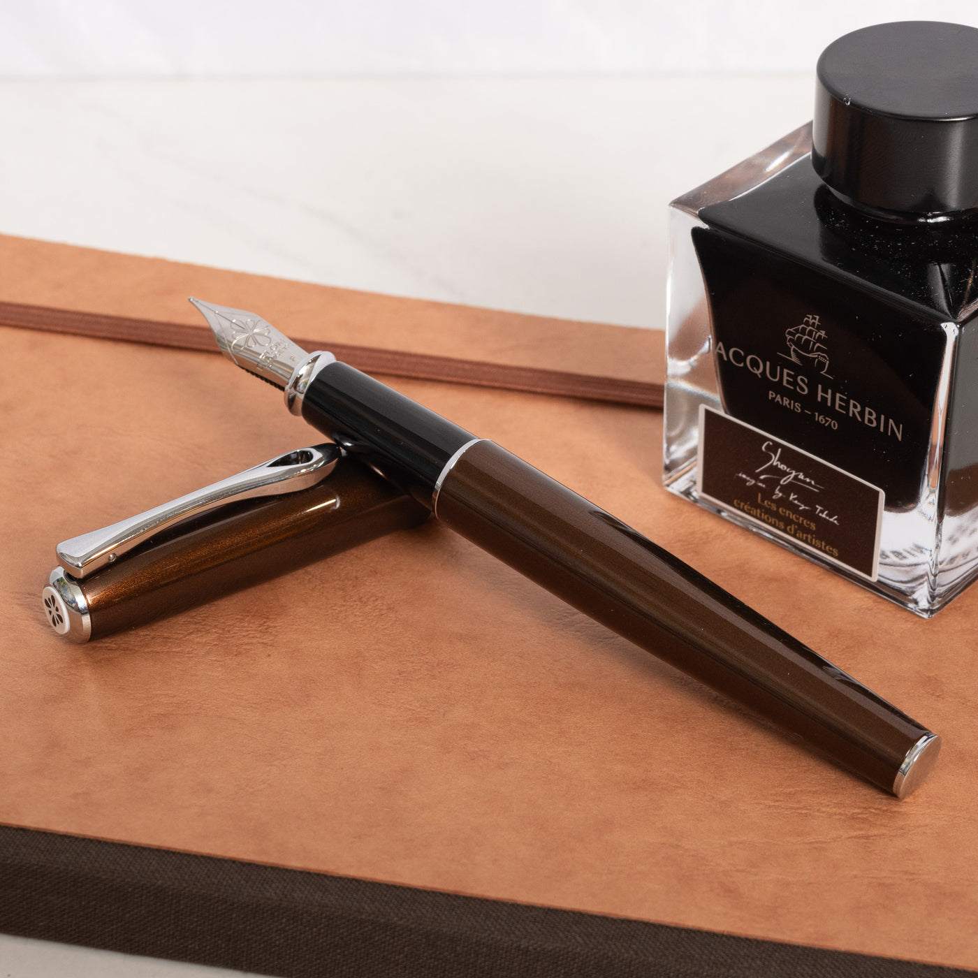 Diplomat Excellence A2 Marrakesh Brown & Chrome Fountain Pen