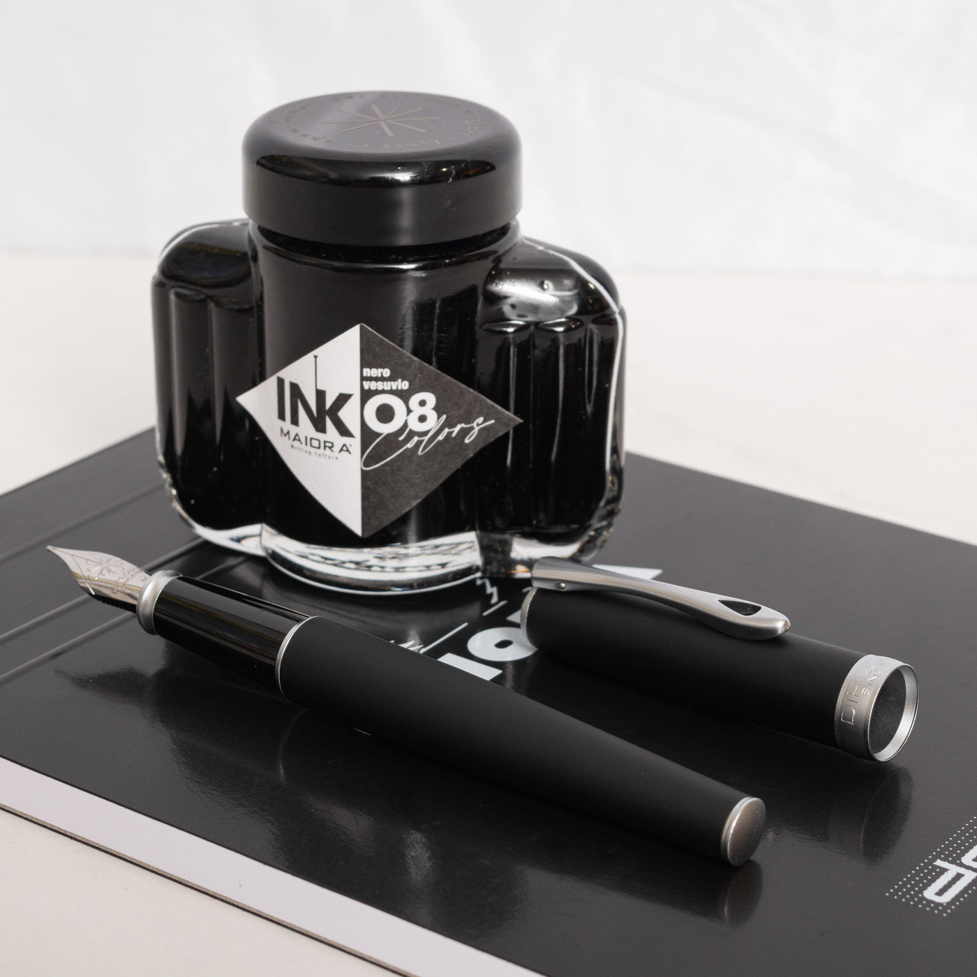 Diplomat Excellence A2 Matte Black & Chrome Fountain Pen Resin