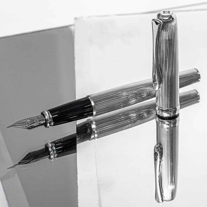 Diplomat Excellence A2 Chrome Guilloche Fountain Pen – Truphae