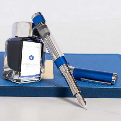 Diplomat Nexus Demo Blue Fountain Pen uncapped