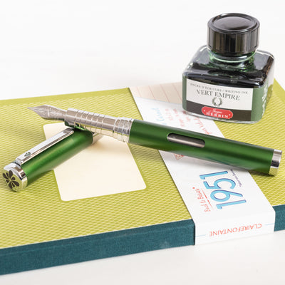 Diplomat Nexus Green Fountain Pen eyedropped filled