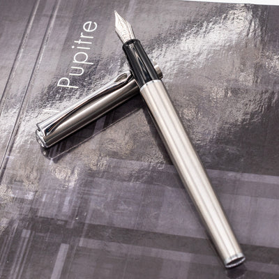 Diplomat Traveller Stainless Steel Fountain Pen Brushed