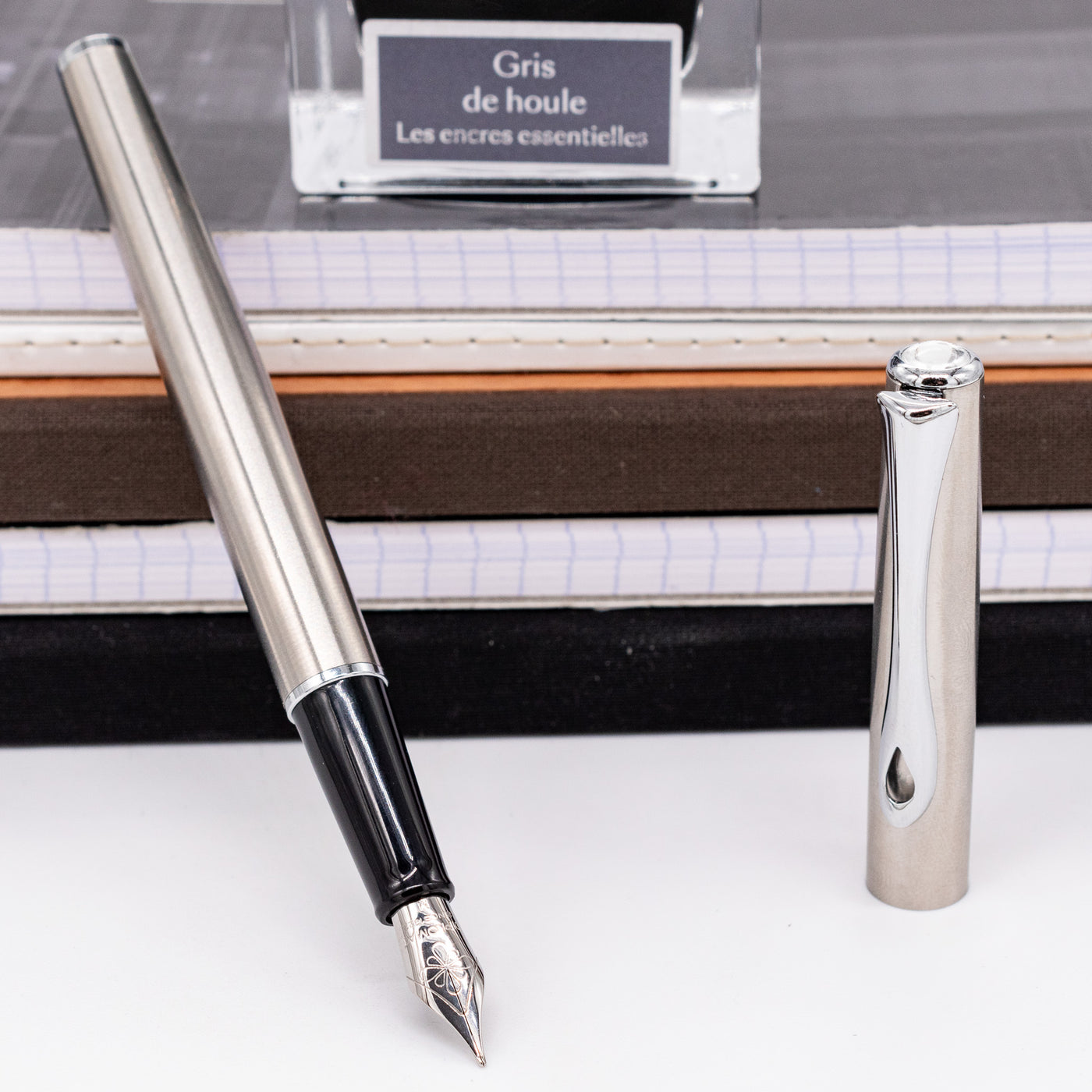 Diplomat Traveller Stainless Steel Fountain Pen
