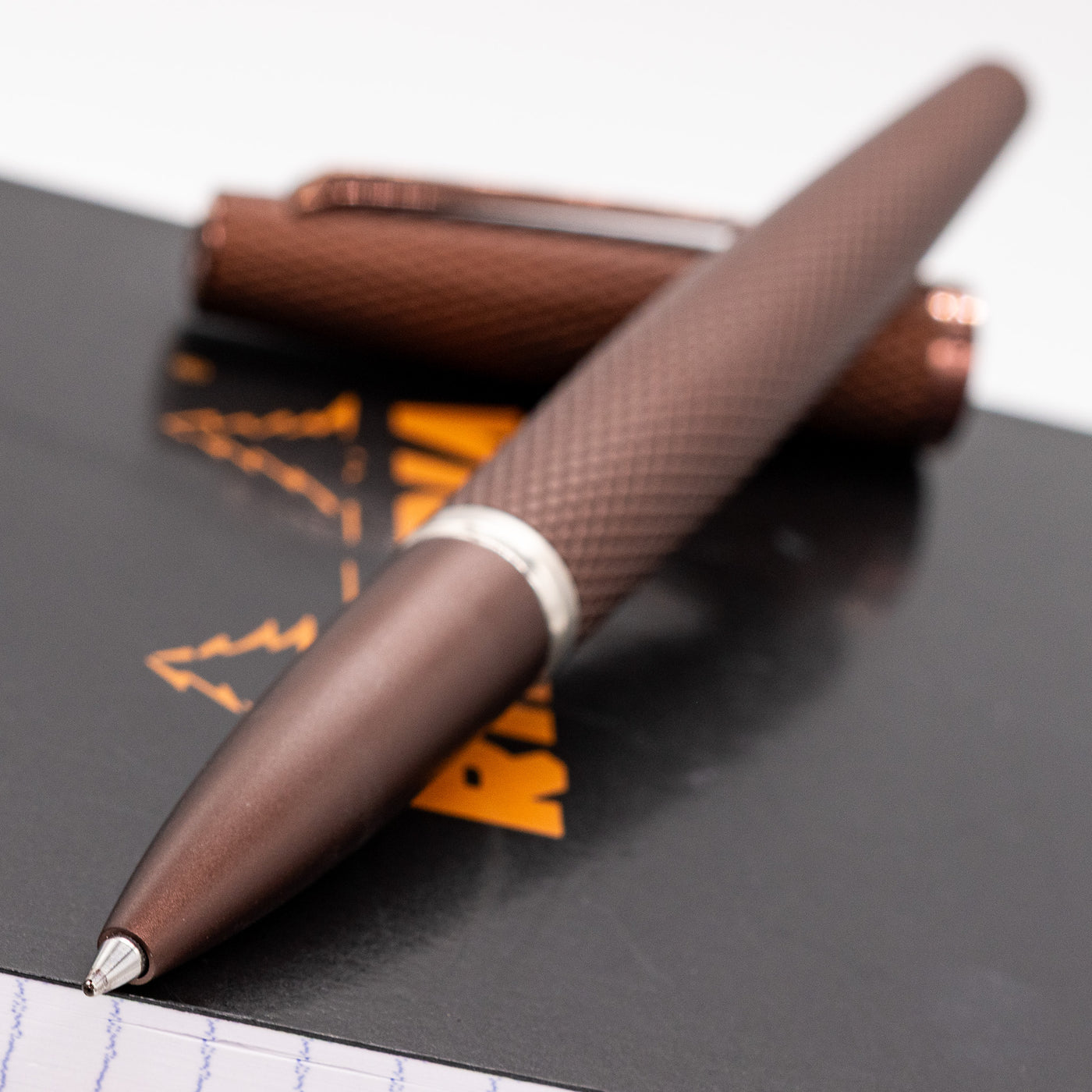 Diplomat Viper Rollerball Pen - Brown uncapped