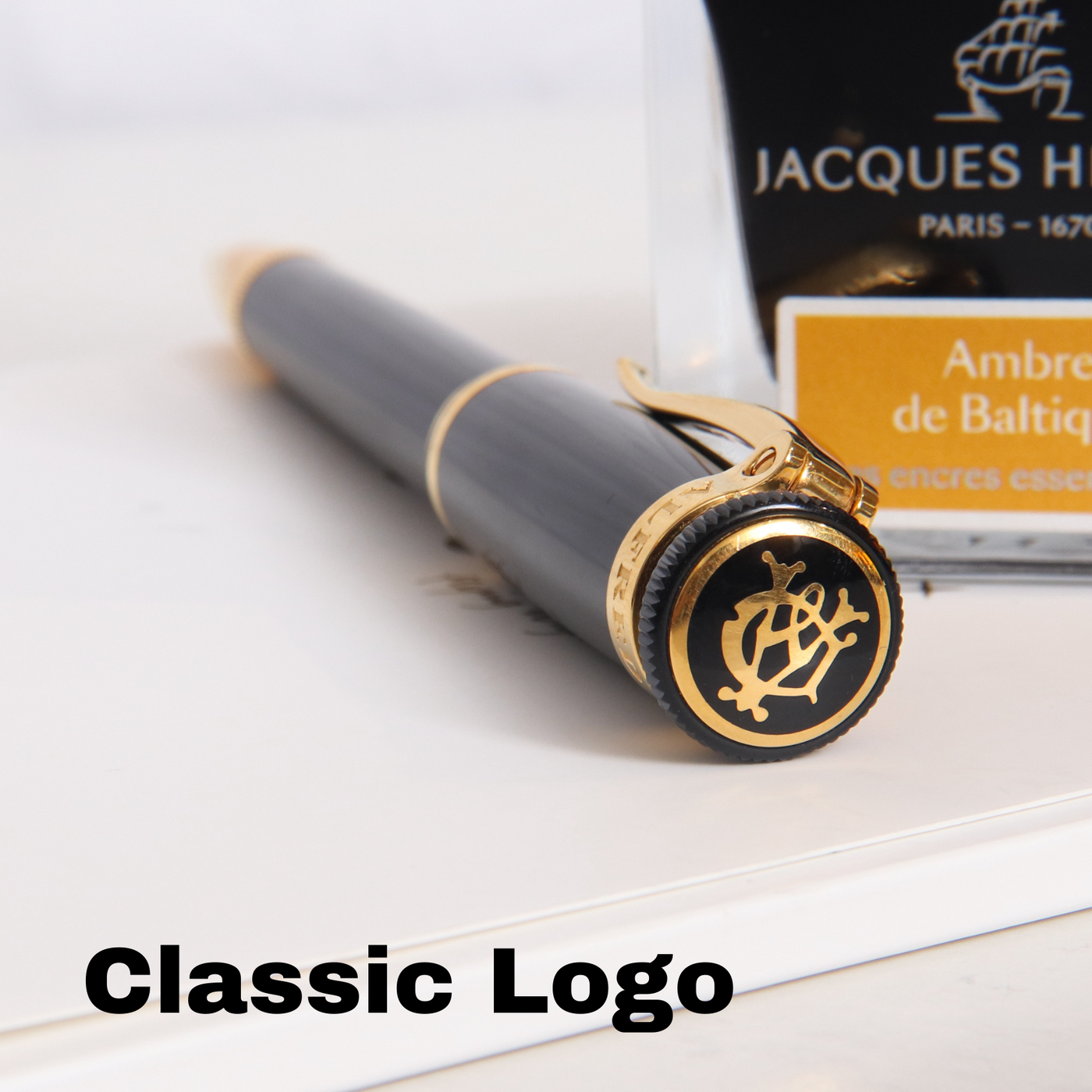 Dunhill Sentryman Black & Gold Ballpoint Pen - Preowned Classic Logo