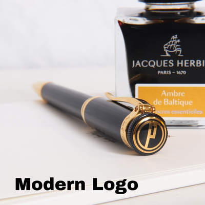 Dunhill Sentryman Black & Gold Ballpoint Pen - Preowned Modern Logo
