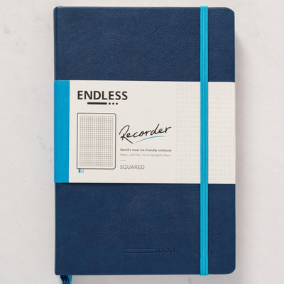 Endless Recorder Deep Ocean Blue Squared Regalia Notebook cover