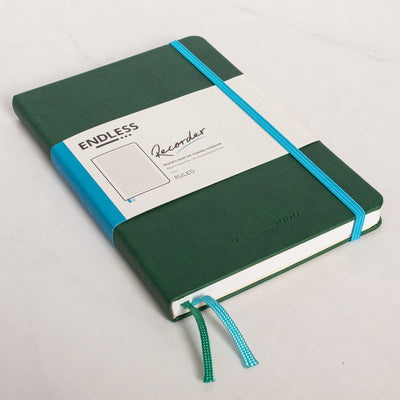 Endless Recorder Forest Canopy Green Ruled Regalia Notebook