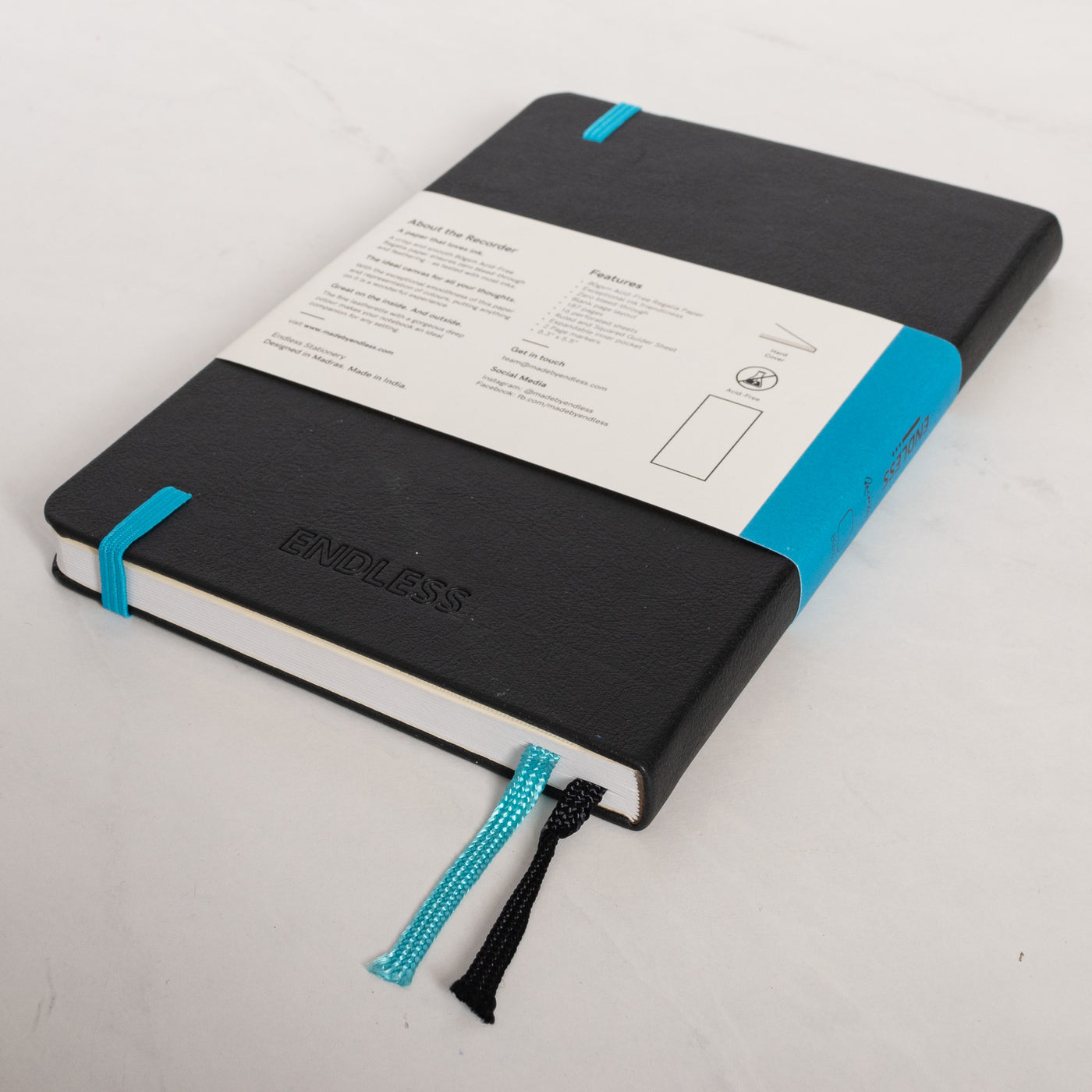 Endless Recorder Infinite Space Black Blank Regalia Notebook back