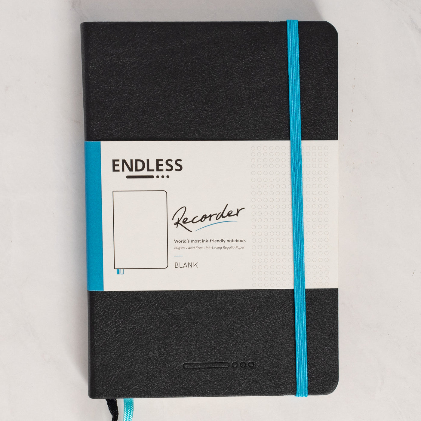 Endless Recorder Infinite Space Black Blank Regalia Notebook cover