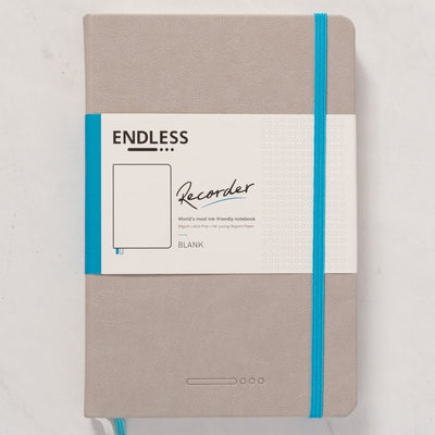 Endless Recorder Mountain Snow Grey Blank Regalia Notebook cover