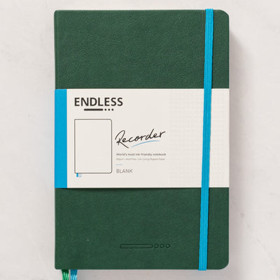 Endless Recorder Forest Canopy Green Blank Regalia Notebook cover