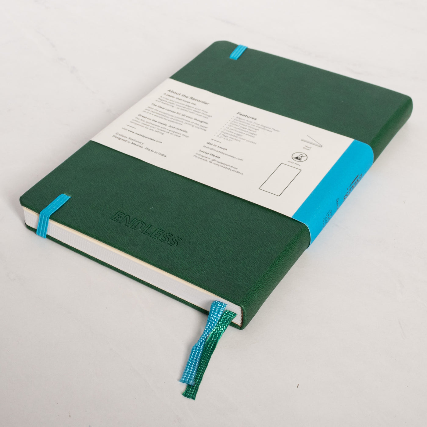 Endless Recorder Forest Canopy Green Dotted Regalia Notebook back